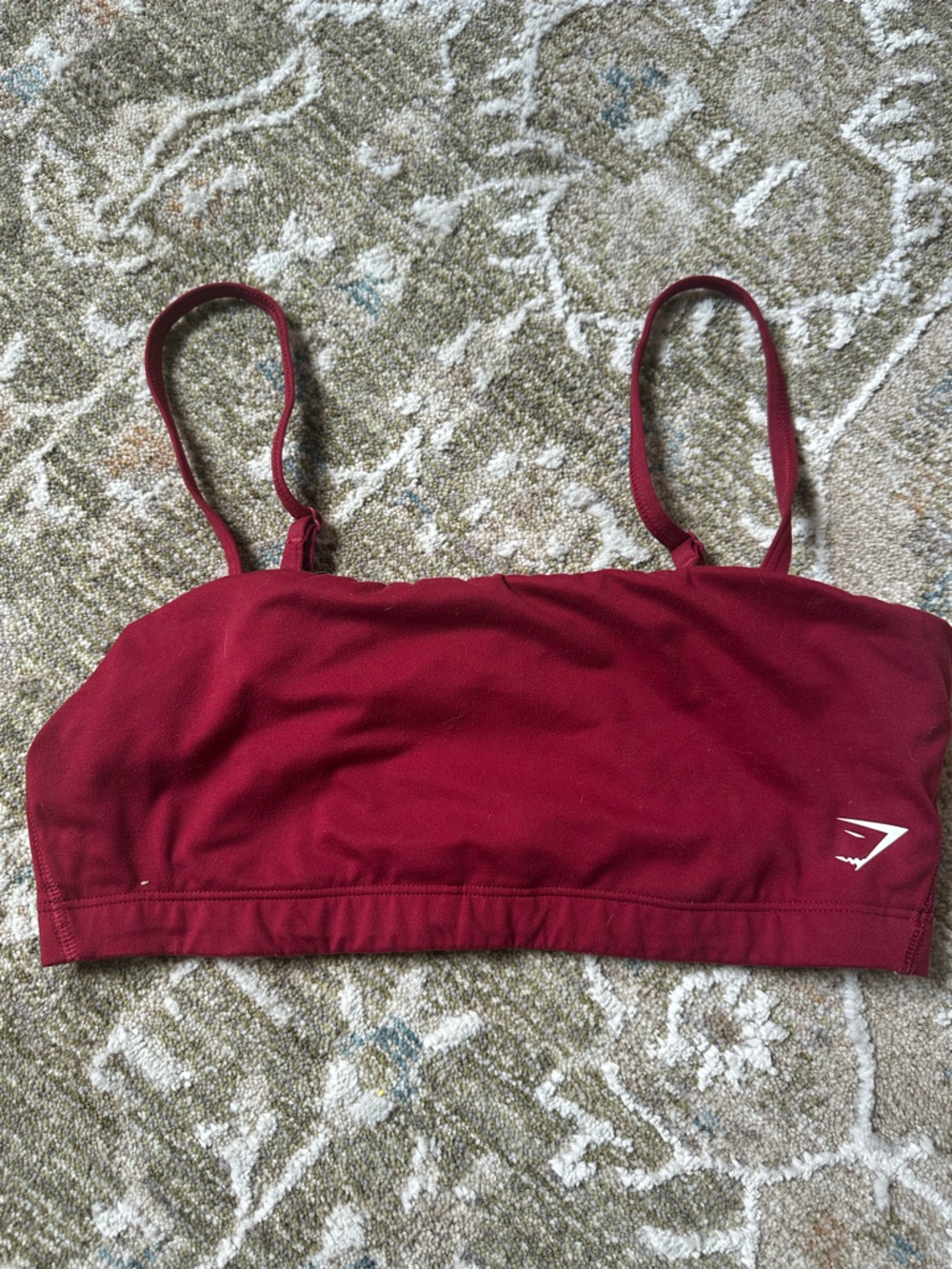 Gymshark Burgundy Cropped Sports Bralette